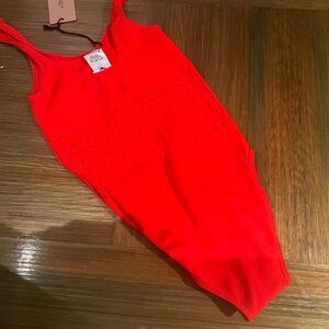 Alaia Vibrant Red Bodysuit